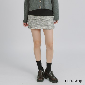 non-stop 質感粗花呢短裙-2色