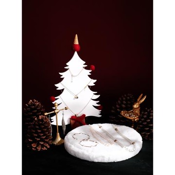 首飾展示架毛絨星星樹項鏈架飾品收納托盤耳環架珠寶陳列拍攝道具