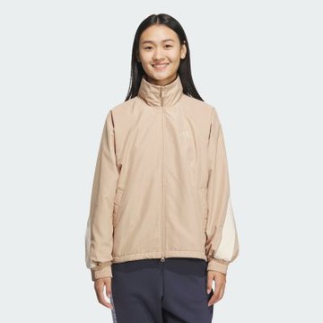 adidas 愛迪達 外套 女 運動立領外套 亞規 WORD WV JKT 奶茶 JZ8442