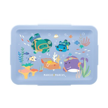 MARCUS＆MARCUS - 動物樂園輕巧分隔密封餐盒-藍