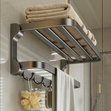 公司貨 免運 速發 開發票 衛生間毛巾架免打孔浴巾架一體掛架套件廁所洗澡間浴室架子免釘