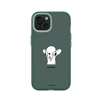 iPhone 15 Clear 憂墨綠 - Godgwawa 變種吉娃娃 - 吉本款