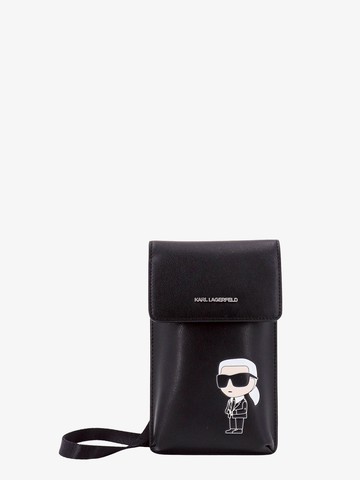 Leather multipouch with shoulder strap - KARL LAGERFELD - gender_Woman