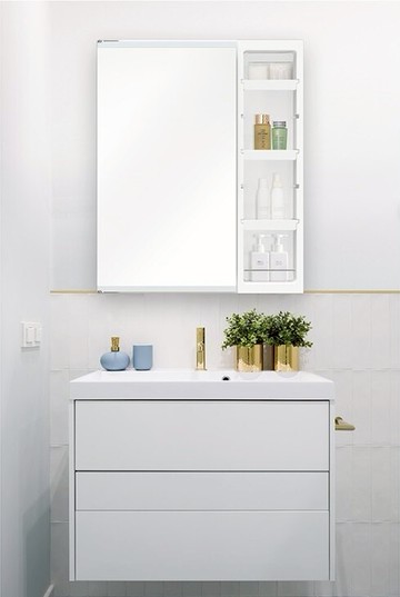 【CERAX洗樂適】Leaderya日式單面質感60CM鏡櫃 收納儲物浴室鏡櫃LAMB-60B【APP滿額下單10%點數(單一帳號最高5000點)】1/31止