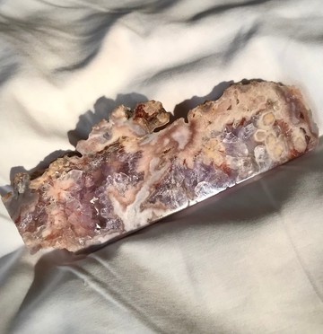 瑪達加斯加 紫櫻花瑪瑙 隨形 爆晶 水晶花 盆景 crystal 擺設  擺