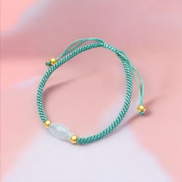 冰種翡翠糖果編織手鍊 | 天然緬甸玉A貨翡翠 | 送禮