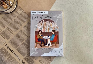 【多功能無時效穿線裝萬年手帳行事曆】咖啡時光款(共四款)