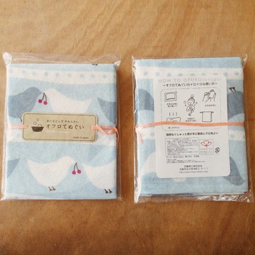 淺藍小鳥擦澡巾