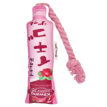 iCat 寵喵樂 帶繩調味棒寵物玩具 K9wang 牛津布手工繞繩  草莓醬 粉色  1盒