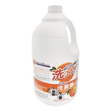 all-in 洗工坊 洗潔精 小蘇打橘皮油  4L  1桶