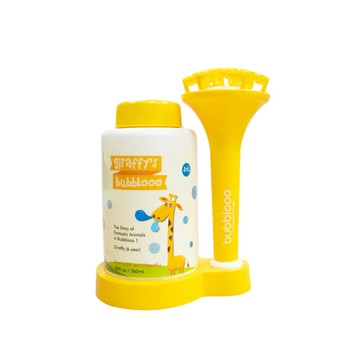 BUBBLOOO長頸鹿小號角吹泡泡組_260ml(✈️韓國進口🌱天然植萃)