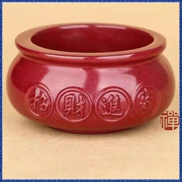 ✨禅意阁✨紫南宮過爐🔥朱砂聚宝盆紫铜摆件天然紫金开业家居招财装饰品客厅摆设礼品