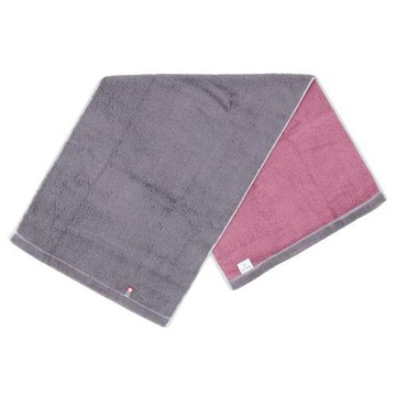 日本製 100%純棉毛巾、雙色毛巾 今治毛巾 34*80公分毛巾 桃粉色毛巾 灰色毛巾