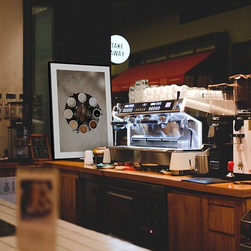 牛奶效應 - 咖啡攝影掛畫/咖啡廳裝飾/餐廳擺設/邊櫃擺設/裝飾