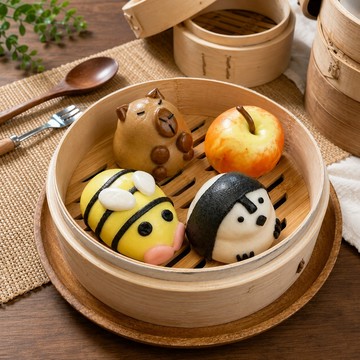 【良品開飯】動物造型包子 (蘋果牛奶/蜜蜂地瓜/小馬紅豆/小鴨芝麻/企鵝綠豆/水豚芋泥 冷凍 團購 點心)