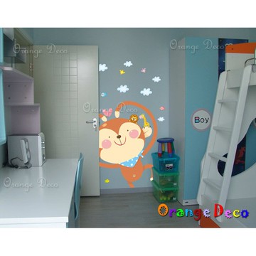 【橘果設計】調皮侯 無痕背膠 壁貼 牆貼 壁紙 DIY佈置 窗貼 佈置 櫥窗貼 台灣現貨