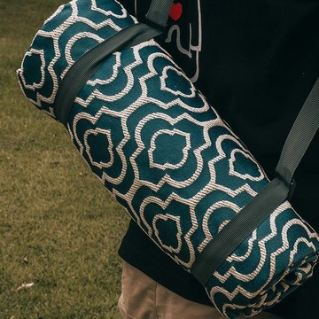 戶外 露營 藍色加厚野餐墊草地防潮墊ins風戶外便攜郊游公園露營野炊地墊