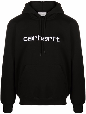 Carhartt WIP - logo lettering hoodie - men - Cotton/Polyester - XS - Black