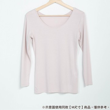 【DECO HOME商品】女仕圓領T恤 DH 長袖 莫代爾萊卡 粉 XL NITORI宜得利家居