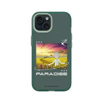 iPhone 15 Clear 憂墨綠 - 瑞克和莫蒂 Rick and Morty - 天堂裡的瑞克