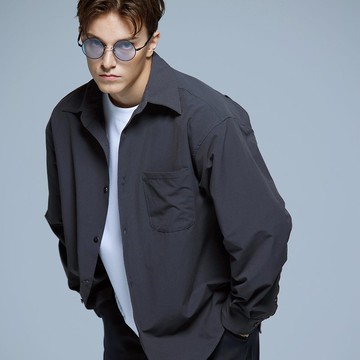 Stone As Relax Fit Shirt With Lycra / 抗皺襯衫