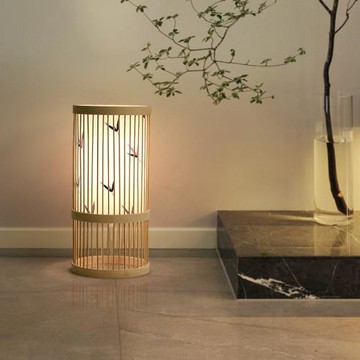 唐賦竹木小夜燈臥室床頭柜精致手工小臺燈三八婦女節生日禮物女生