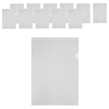 DaTaBanK 三田文具 A4 透明L型文件夾 厚度0.16mm 12入  白色  10包