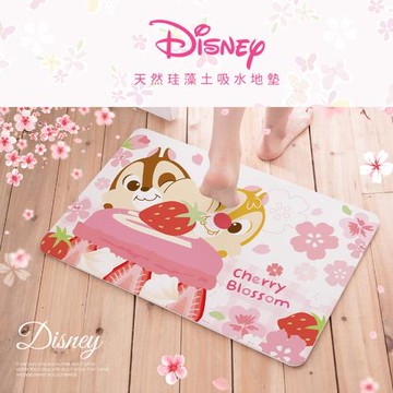 網狐家居-迪士尼Disney 櫻花系列 珪藻土超吸水地墊 60x39x0.9cm 正版授權[現貨] 奇奇蒂蒂/維尼/小豬/桑普邦妮