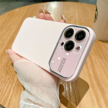 iphone17 16 15手機殼液態硅膠15pro新款適用蘋果17promax自帶鏡頭膜簡約16promax保護套14pro高級感純色單色