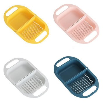 愛家捷可折疊瀝水籃(一入) 水果盆 洗蔬果 創意瀝水架 淘菜籃 洗菜籃 廚房瀝水盤 蔬果盆盤子碗筷奶瓶瀝水架 洗滌過濾藍架