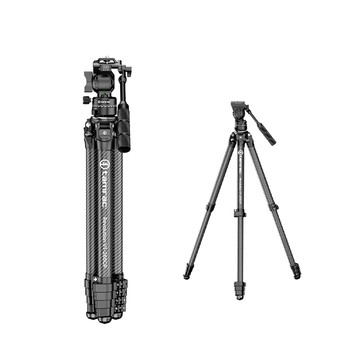 Tamrac 美國天域 Revolution V1-265 CP 碳纖握把型雲台攝影三腳架-黑色 (公司貨)