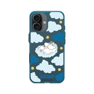 iPhone 17 Clear (相機按鈕) 夜幕藍 - Moomin - Moomin＆歌妮-雲上小戀曲