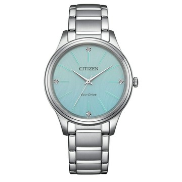 CITIZEN 星辰 LADY'S EM1220-58Y 時尚光動能女錶 藍面 34mm｜樂天領券現折★全館特惠中★指定刷卡回饋10% 治裝激推