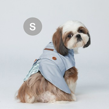 PurrPaw 呼嚕抱抱｜Pawfect-Fit! 寵物風衣 (S) - 馬卡龍藍