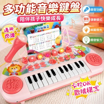 台灣出貨🎨兒童電子琴 多功能音樂玩具 附麥克風 燈光音效 早教益智 寶寶鋼琴 音樂啟蒙 兒童電子琴玩具 寶寶音樂玩具