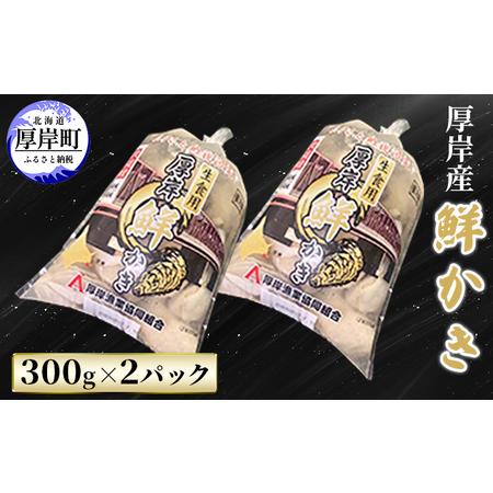 ふるさと納税 厚岸産 鮮かき 300g×2パック (合計600g) 剥き牡蠣 カキ 北海道厚岸町