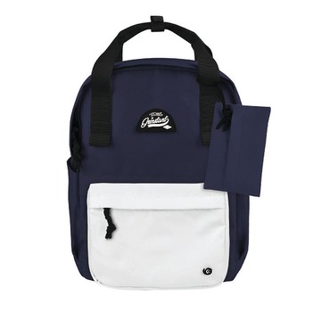 Grinstant混搭可拆組式13吋後背包 - 冒險系列 (海軍藍配白色)