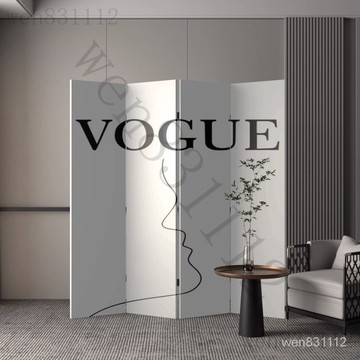 ♥限時免運 精選品質♥現代簡約屏風隔斷客廳臥室遮擋簾辦公室折疊移動綫條傢用入戶玄關