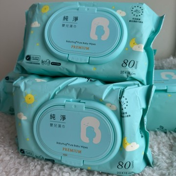 ❣︎現貨 ❣︎ 媽媽口碑推薦 台灣製  BabyHug純淨嬰兒濕巾 PREMIUM版 80抽 無酒精 無香料 無螢光劑