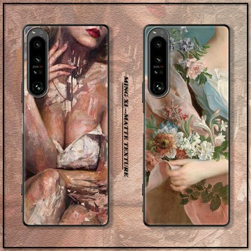 適用索尼Xperia 10 IV手機殼硅膠復古女款1IV保護套軟文藝歐美風sony xperia5iv 4代個