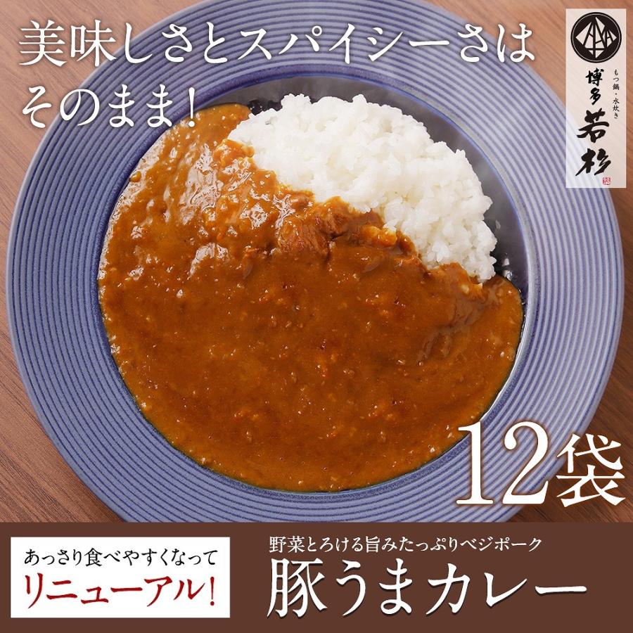 カレー 豚うまカレー （200g×12p） レトルトカレー 豚カレー ポークカレー 豚肉 惣菜 料理 博多若杉