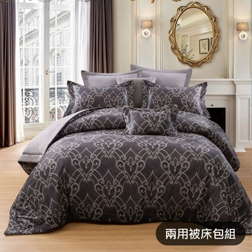 官網限定優惠【GLORY】夜雨 80支長纖細棉 兩用被床包組