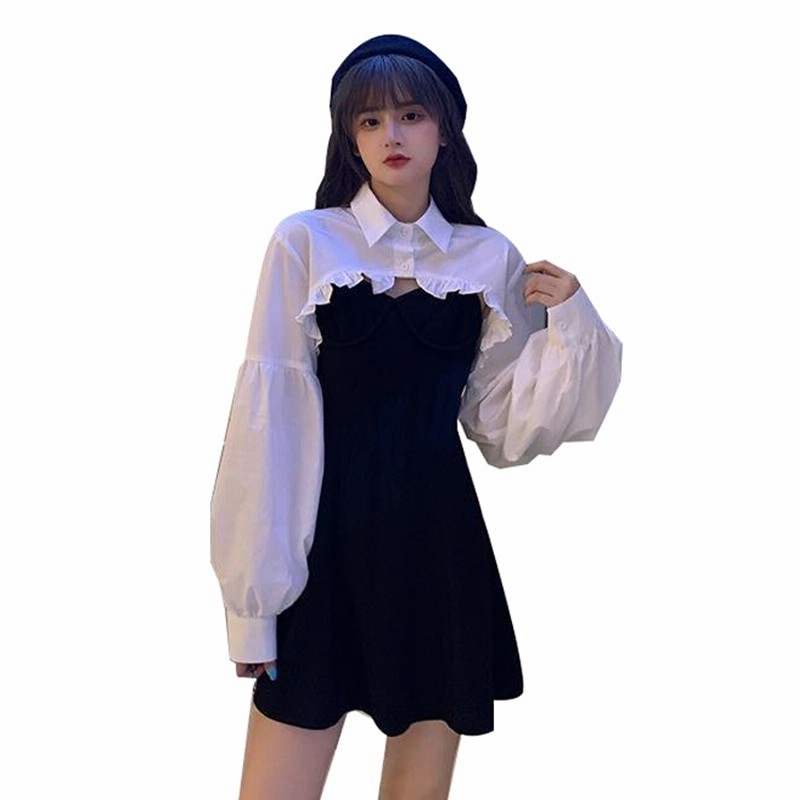韓国ファッション ワンピース オシャレ オルチャン ファッション ショート丈トップス 量産型 暗黒 通販 Lineポイント最大1 0 Get Lineショッピング