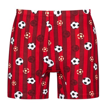 DADADO-足下乾坤 4L印花四角男內褲(紅) 天然絲光棉-吸濕排汗-GHQ318RS