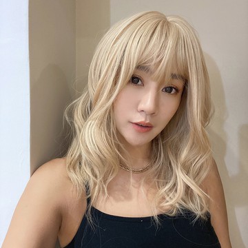 台灣現貨 魔髮樂 全頂假髮 中長髮 JH148 ｜芭比 金色 金髮 水波紋捲度 整頂假髮 仿真假髮