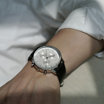 ZOOM │ REFINE 純粹經典計時腕錶-白 /44mm