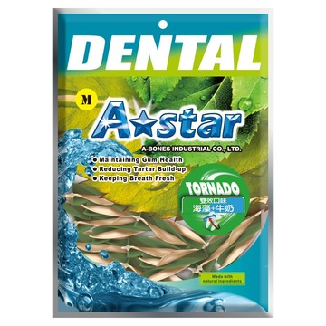 A star 漩力淨潔牙棒 3.3 inch  海藻牛奶  240g  1包