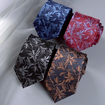 男士時尚花紋領帶商務新郎結婚韓版襯衫配飾正裝職業年輕休閑復古