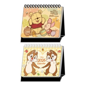 迪士尼Disney 2026年 桌曆 60K-小熊維尼/奇奇蒂蒂