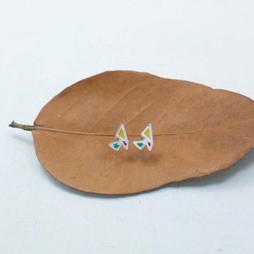 氣質系/銀色幾何三角形/抗過敏鋼針/可改夾式